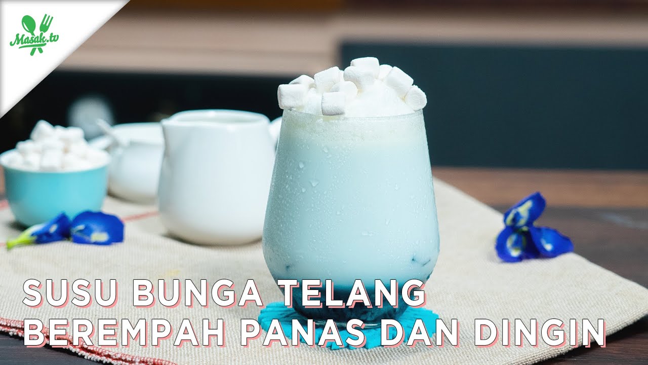 Susu Bunga Telang Berempah Panas dan Dingin