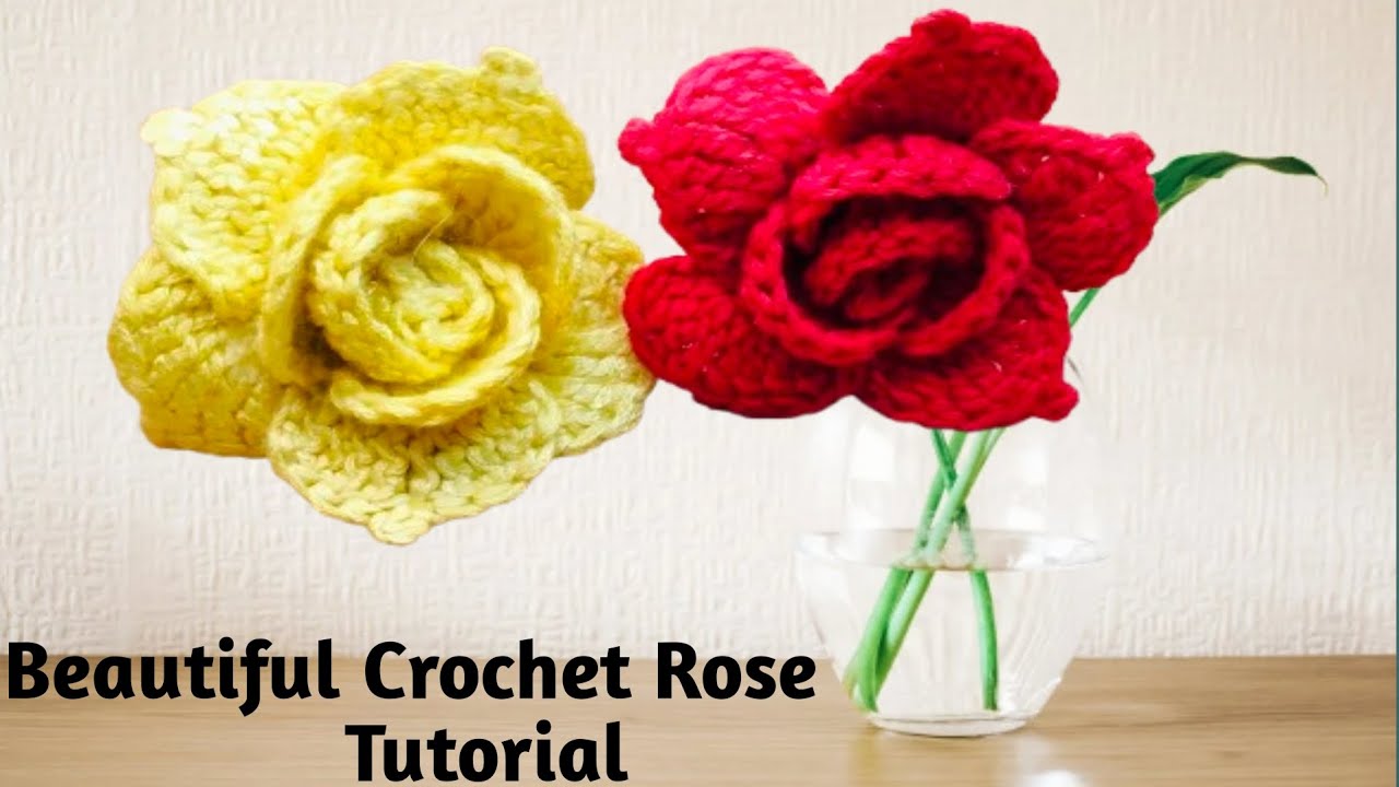 How To Crochet Beautiful ❤️ and Easy Crochet Rose 🌹 Tutorial |
