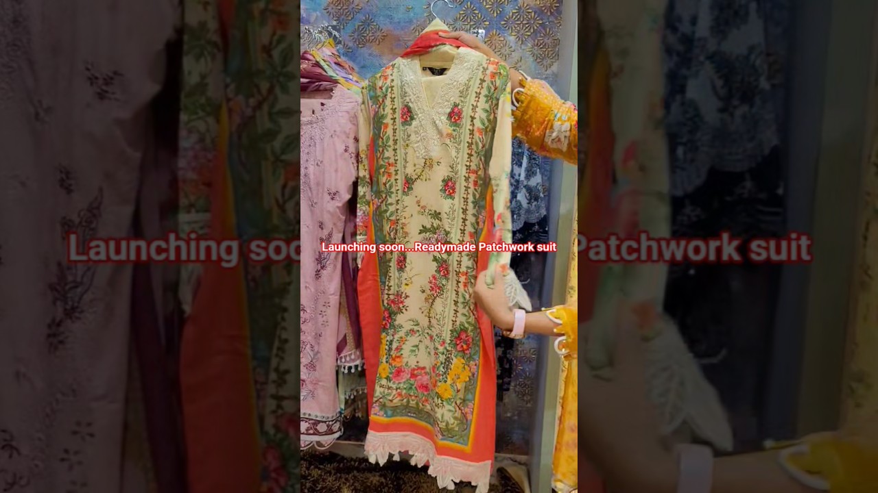 Ready-made Patchwork Suits|Cotton Suit with Chiffon dupatta|