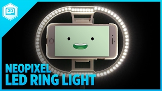 3D Printed NeoPixel LED Ring Light