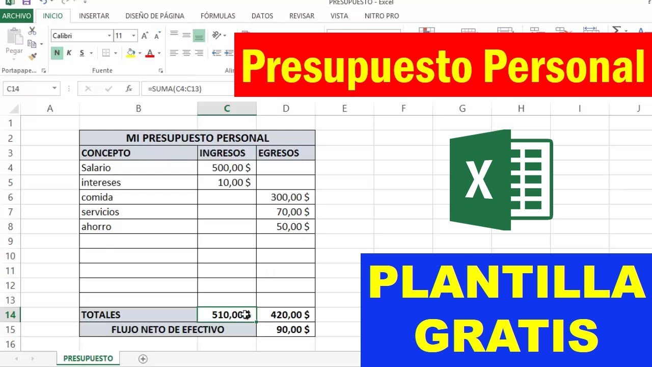 Como hacer un excel de gastos e ingresos