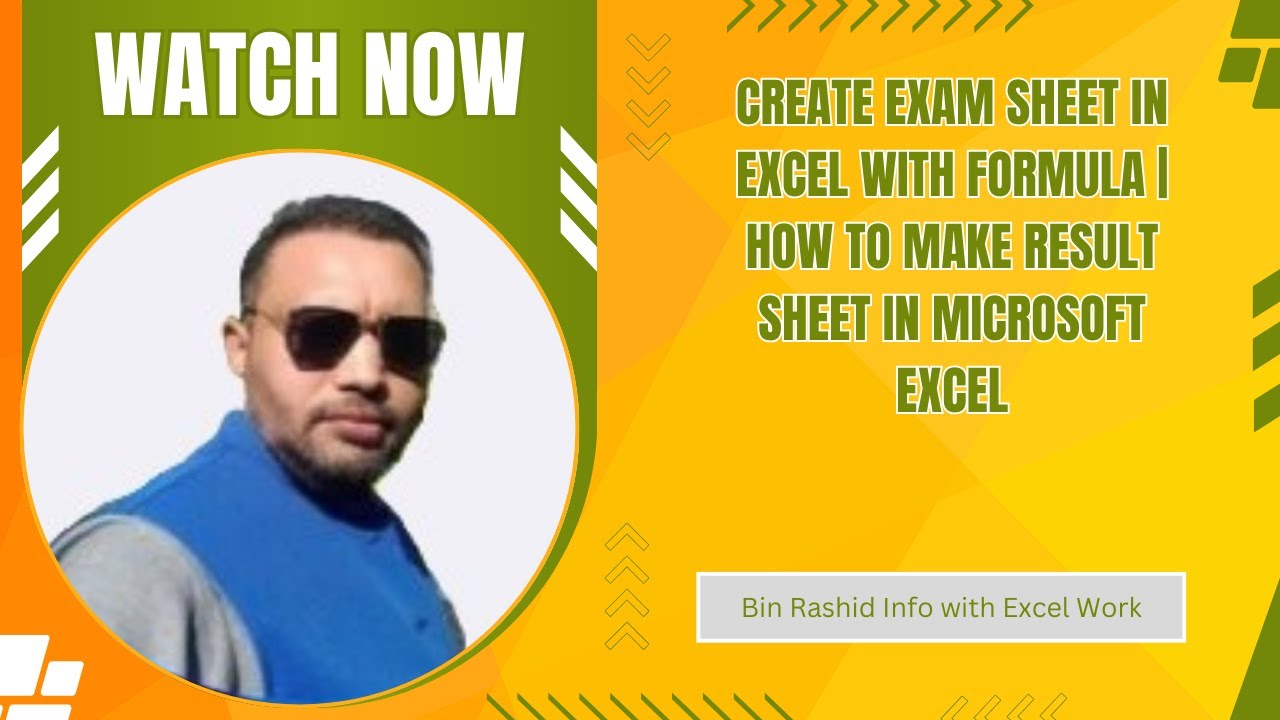 How To Create Exam Result Sheet For a Class In MS Excel | Make Result Card of a Class In Excel