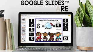 1st Grade Math Google Slides Digital Task Cards Practice with Addition