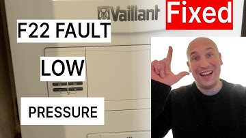 How to pressurise a Vaillant Ecofit Boiler F22 FAULT