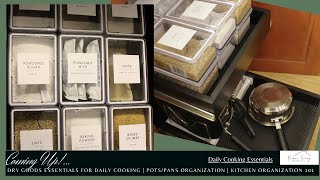 Dry Goods Essentials for daily Cooking | Pots/Pans Organization | KITCHEN ORGANIZATION 101