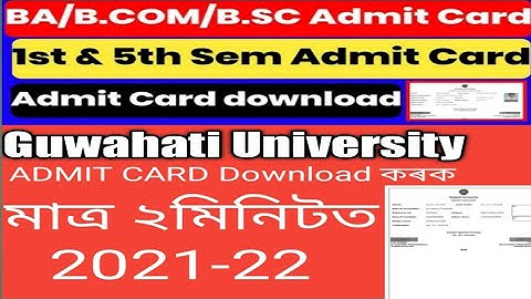 B.A/B.sc/B.com1st/5th semester admit card download_admit card download_TDC 1st ADMIT download