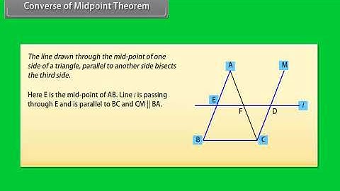 Converse of Midpoint Theorem