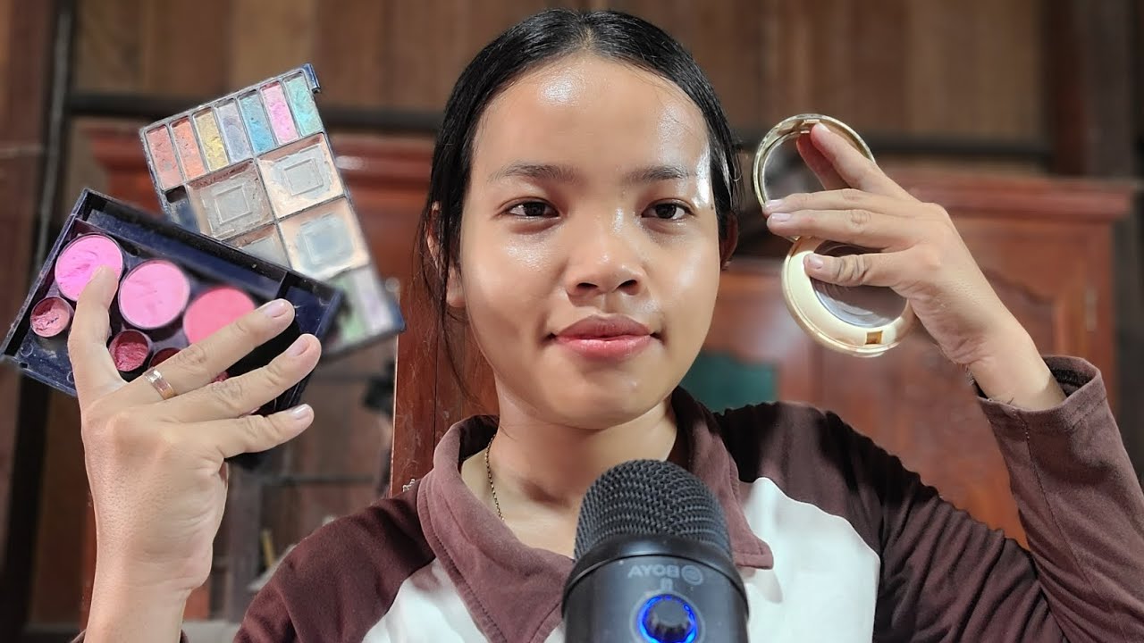 [ASMR] DOING YOUR MAKEUP NO TALKING - ROLEPLAY TUTORIAL - YouTube