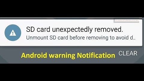 How to Fix SD card unexpectedly removed Unmount SD card before removing to avoid data loss