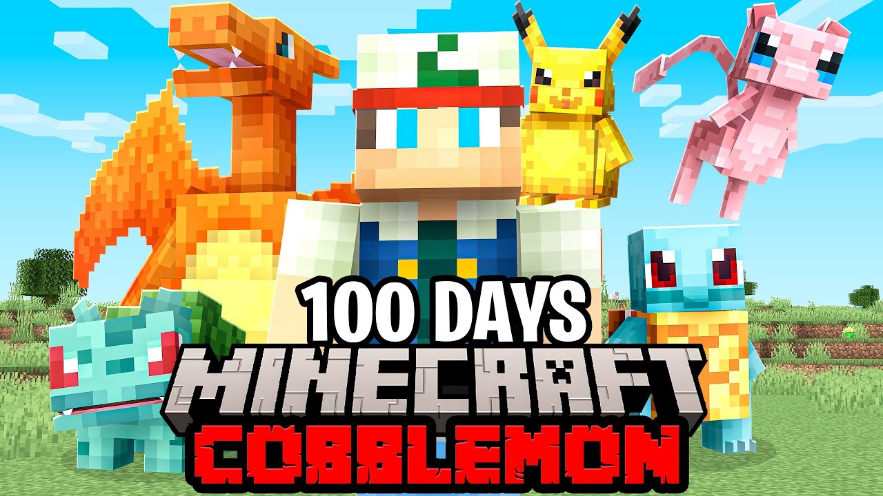 I Spent 100 Days Catching EVERY Pokémon in Minecraft COBBLEMON - YouTube