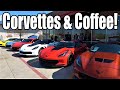 Corvettes & Coffee at Corvette World Dallas! Lotsa Vettes!