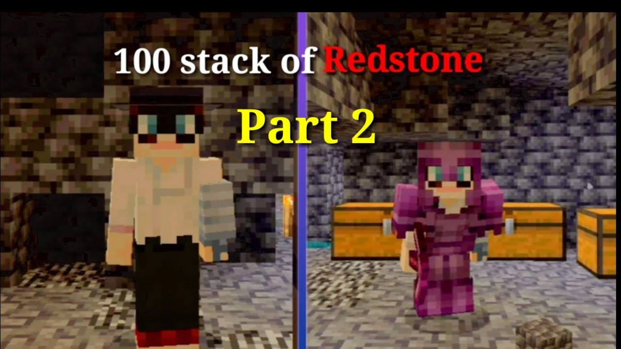 Red Stone Stack can I mine 100 stacks of redstone in Minecraft part 2 - YouTube