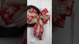 Simple Christmas Door Decor With a Statement Bow #shorts