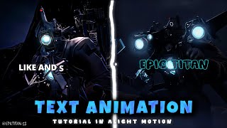 AE LIKE TEXT ANIMATION TUTORIAL 🔥😏
