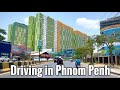 Driving in Phnom Penh city of Cambodia - 27/03/2021