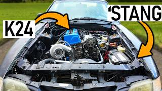 K-swapped Mustang FIRST START