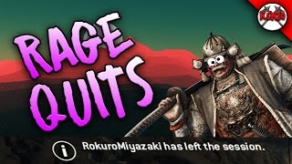 Rage quit mid battle! - for honor high level warlord