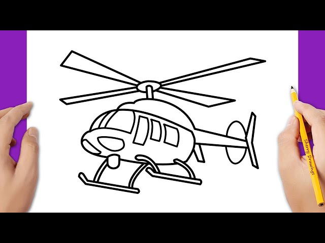 Army Helicopter Drawing - Easy To Draw Helicopter | Easy drawings, Army,  Helicopter