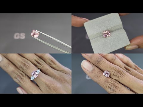 Гранат Малайя в огранке радиант 2,57 карата, Африка Видео  № 1