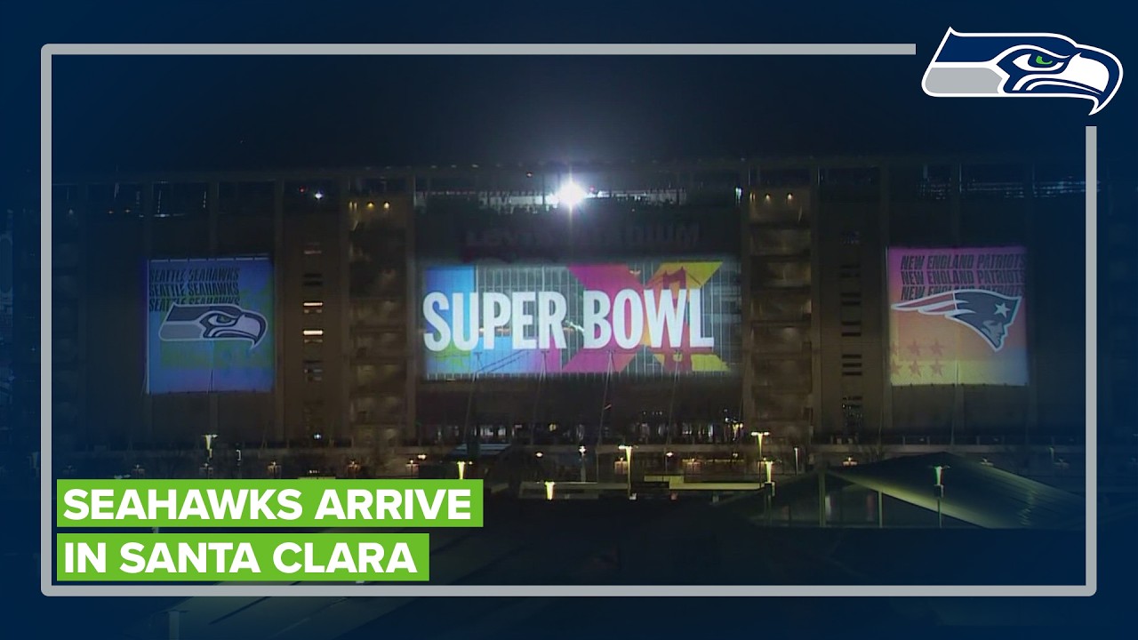 Seahawks arrive in Santa Clara