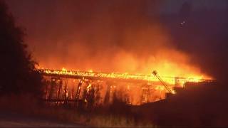 Full Wildfire scorches hillsides, destroys train trestle near Spokane, Washington News