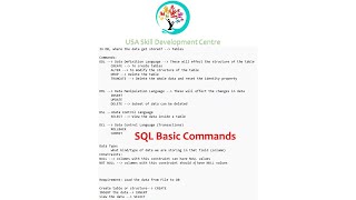 SQL Basic Commands #part1