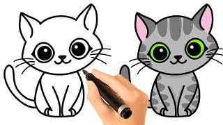 COMMENT DESSINER un CHAT FACILE