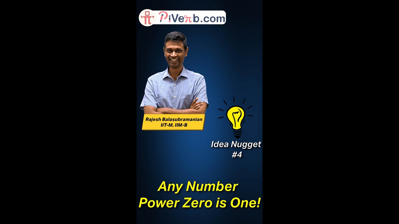 Why any number power zero is one? | PiVerb.com| Math Concepts |NMTC | AMC 8