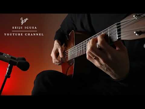 A guitar that looks like a meteorite is about to fall.