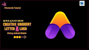 Creative Gradient Letter #A Logo Using Smartphone #designlocker #vectorink #beginners #logodesign