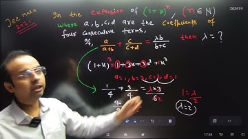 In the expansion of 1+x^n, where a,b,c,d are the coefficients of four consecutive terms,