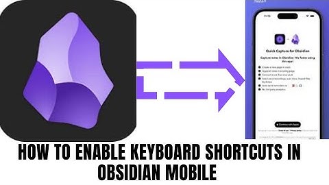 How to enable keyboard shortcuts in Obsidian Mobile App