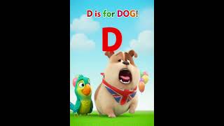 D is for Dog & Duck! 🐶🦆 Learn ABC with Pip #Shorts