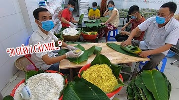 Cách gói Bánh Chưng chuẩn Vị Bắc không cần khuôn Siêu nhanh 6000 cái mỗi ngày bán Tết 2021 ở Sài Gòn