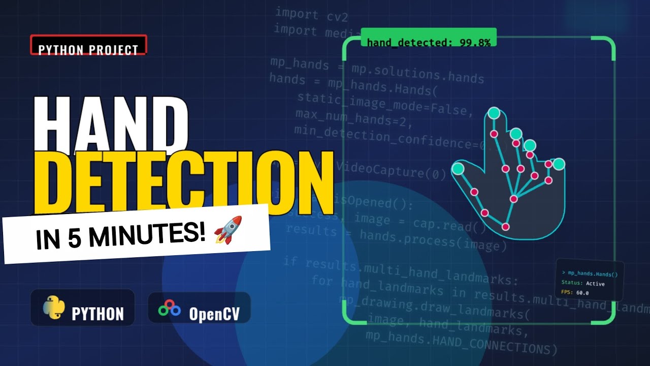 hand tracker using python ||#pythonprogramming #coding... I Built an AI Hand Tracker in 5 Minutes (No Math!) - YouTube
