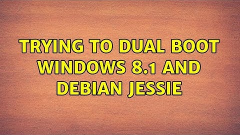 Trying to dual boot Windows 8.1 and Debian Jessie
