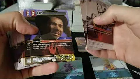 ASMR Gum Chewing, No Talking, Card Sorting Final Fantasy TCG, Part 1