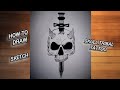 Insane Demon Skull Dagger Drawing 🔥✏️ | The Most Satisfying Dark Art Ever!