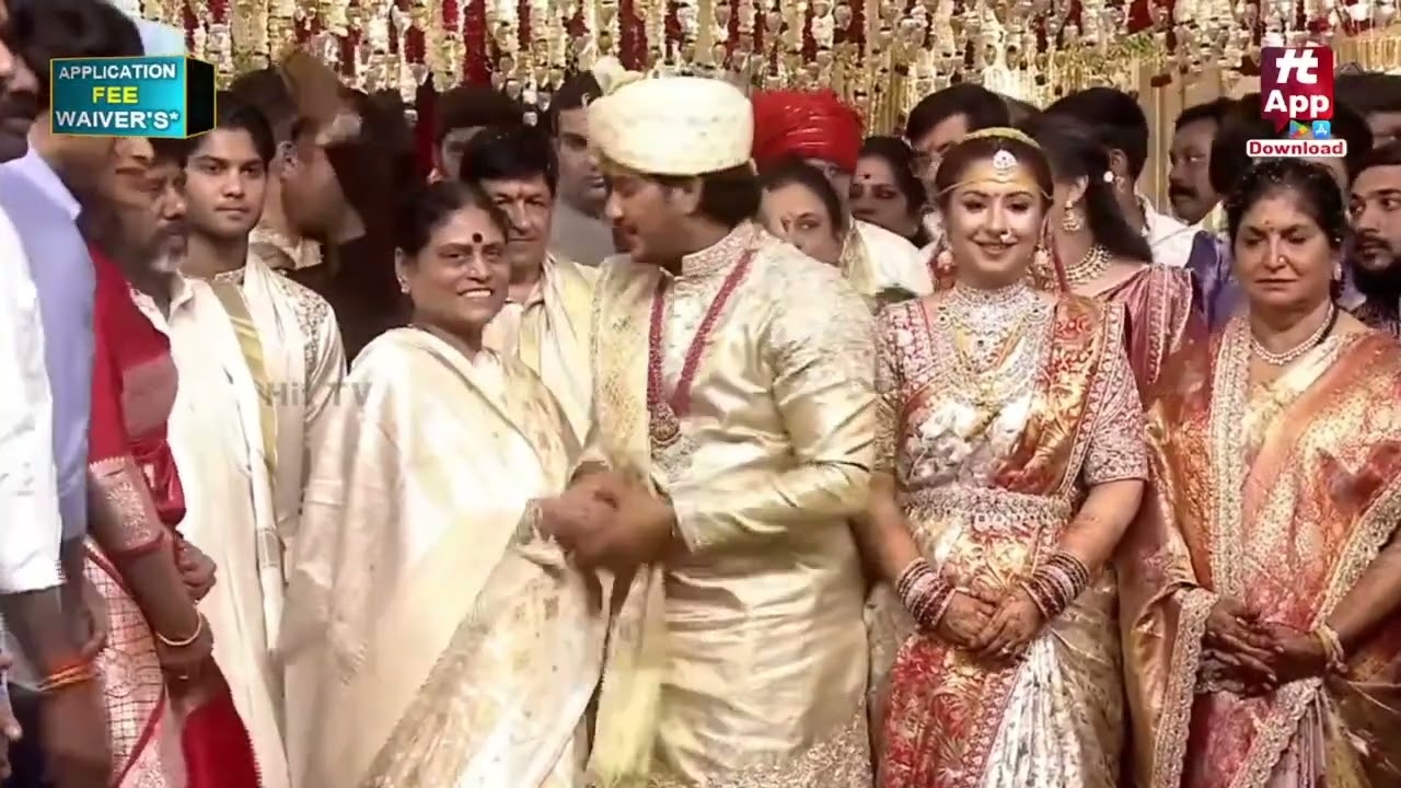 YS Vijayamma, Sharmila Attends Deputy CM Bhatti Son's Marriage  @Hittvtelugunews