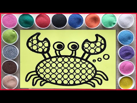 Video VẼ và TÔ MÀU TRANH CÁT POP IT CON CUA ĐỎ - Sand... - youtube