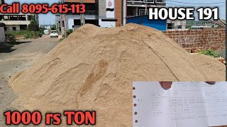 price of river sand for house construction work per ton