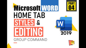 Ms Word Home Tab in bangla | STYLES & EDITING group command
