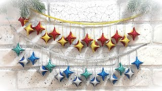 ОЧЕНЬ ПРОСТО Гирлянда из фоамирана Новогодний декор на стену 🎄diy christmas ornament Wall Decoration