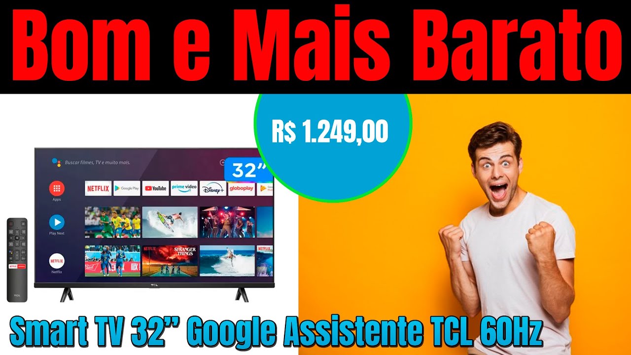 Smart TV 32 HD LED TCL S615 VA 60Hz - Android Wi-Fi e Bluetooth Google ...