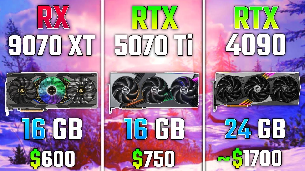 AMD RX 9070 XT vs RTX 5070 Ti vs RTX 4090 | Test in 7 Games - YouTube