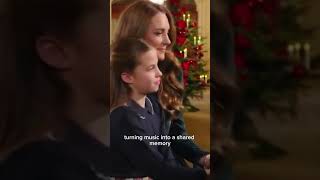 Sweet moment Charlotte gazes up at mum Kate as they play piano at Christmas carol concert #news