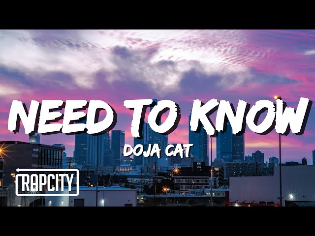 Doja Cat - Need To Know (Lyrics) class=