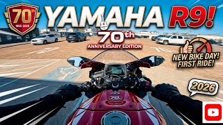 First ride on my new 2026 Yamaha R9 70th anniversary edition.