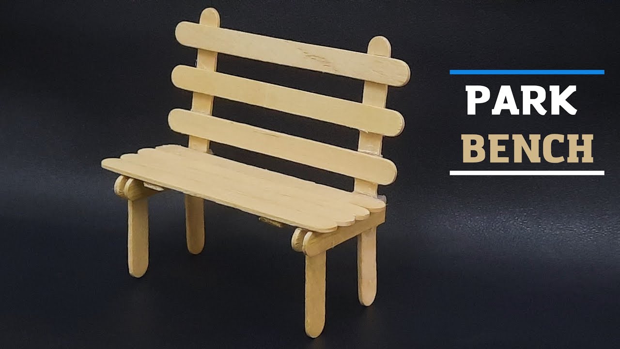 Popsicle stick bench
