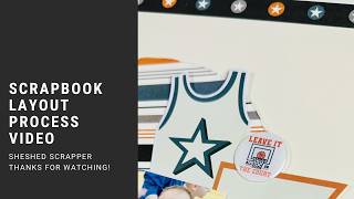 Scrapbook Layout Process Video//Simple Stories//A Cherry On Top Weekly Sketch//Basketball